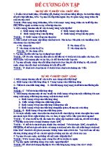 Đề cương ôn tập Vật lí lớp 6